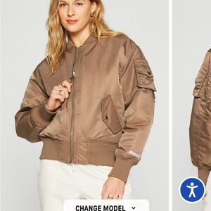Fabletics Brown Bomber Jacket for Women